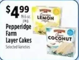 Pioneer Supermarkets Pepperidge Farm Layer Cakes offer