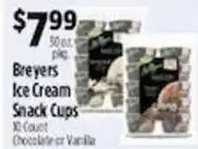 Pioneer Supermarkets Breyers ice cream snack cups offer