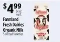 Pioneer Supermarkets Farmland Fresh Dairies Organic Milk offer