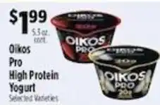 Pioneer Supermarkets Oikos Pro High Protein Yogurt offer