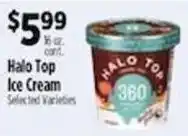 Pioneer Supermarkets Halo Top Ice Cream offer
