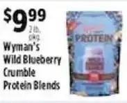 Pioneer Supermarkets Wyman's Wild Blueberry Crumble Protein Blends offer