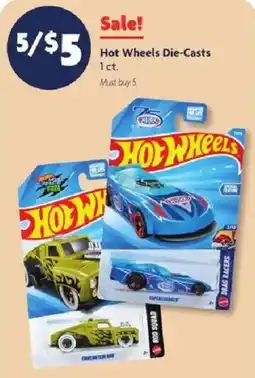 Family Dollar Hot Wheels Die-Casts offer
