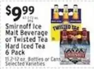 Associated Smirnoff Ice Malt Beverage or Twisted Tea Hard Iced Tea offer