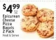 Associated Epicurean Cheese Pizza Bagels offer