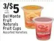 Associated Del Monte Fruit Naturals Fruit Cups offer