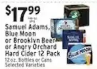 Associated Samuel Adams Blue Moon Beer or Angry Orchard Hard Cider offer