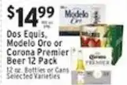 Associated Dos Equis, Modelo Oro or Corona Premier Beer offer