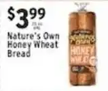 Associated Nature's Own Honey Wheat Bread offer