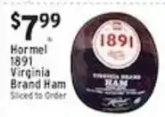 Associated Hormel 1891 Virginia Brand Ham offer