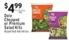 Associated Dole chopped or premium salad kits offer