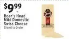 Associated Boar's Head Mild Domestic Swiss Cheese offer