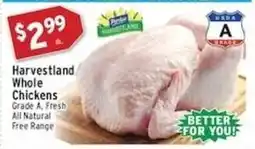 Associated Harvestland whole chickens offer