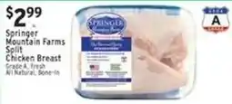 Associated Springer mountain farms split chicken breast offer