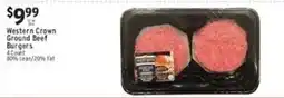 Associated Western Crown ground beef burgers offer