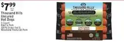 Associated Thousand Hills Uncured Hot Dogs offer