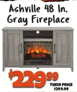 Big Lots Ashville 48 In. Gray Fireplace offer
