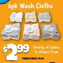 Big Lots 6pk Wash Cloths offer