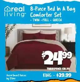 Big Lots Real Living 8-Piece Bed In A Bag Comforter Set offer