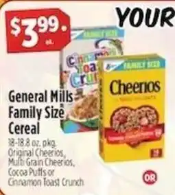 Pioneer Supermarkets General Mills Family Size Cereal offer
