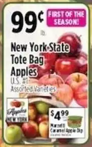 Pioneer Supermarkets New York-State Tote Bag Apples offer