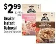 Pioneer Supermarkets Quaker instant oatmeal offer