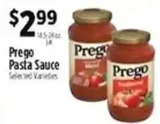 Pioneer Supermarkets Prego pasta sauce offer