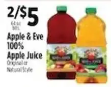 Pioneer Supermarkets Apple & Eve 100% Apple Juice offer