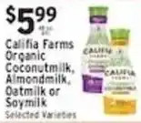 Associated Califia Farms Organic Coconutmilk, Almondmilk, Oatmilk or Soymilk offer