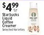 Associated Starbucks liquid coffee creamer offer