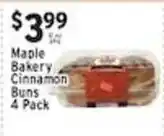 Associated Maple Bakery Cinnamon Buns offer