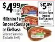 Pioneer Supermarkets Hillshire Farm Smoked Sausage or Kielbasa offer