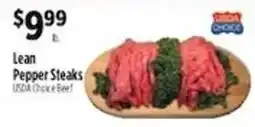 Pioneer Supermarkets Lean Pepper Steaks offer