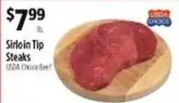Pioneer Supermarkets Usda Choice Sirloin Tip Steaks offer