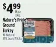 Pioneer Supermarkets Nature's Pride Ground Turkey offer