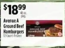 Pioneer Supermarkets Avenue A Ground Beef Hamburgers offer