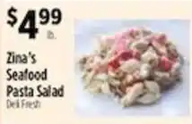 Pioneer Supermarkets Zina's Seafood Pasta Salad offer