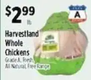 Pioneer Supermarkets Harvestland whole chickens offer