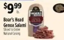 Pioneer Supermarkets Boar's Head Genoa Salami offer