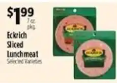 Pioneer Supermarkets Eckrich sliced lunchmeat offer