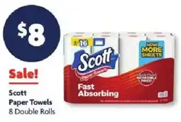 Family Dollar Scott paper towels offer