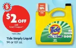 Family Dollar Tide Simply Liquid offer