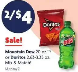 Family Dollar Mountain Dew or Doritos offer