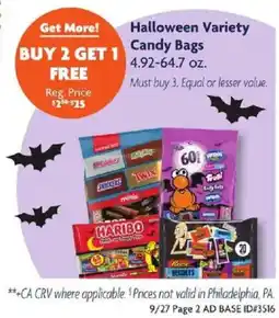 Family Dollar Halloween Variety Candy Bags offer