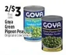 Pioneer Supermarkets Goya Green Pigeon Peas offer