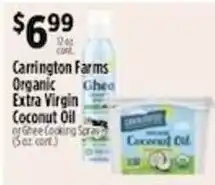 Pioneer Supermarkets Carrington Farms Organic Extra Virgin Coconut Oil offer