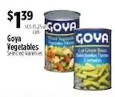 Pioneer Supermarkets Goya Vegetables Selected Varieties offer