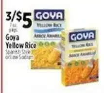 Pioneer Supermarkets Goya yellow rice offer