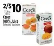 Pioneer Supermarkets Ceres 100% Juice offer
