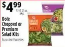 Pioneer Supermarkets Dole chopped or premium salad kits offer